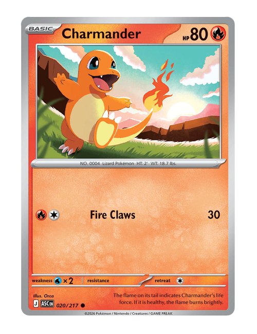 Charmander #020/217 Reverse Holo - Ascended Heroes