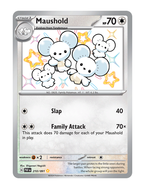 Maushold #210/091 - Paldean Fates Shiny Rare