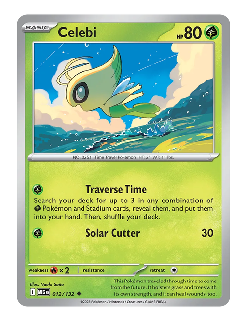 Celebi #012 (Reverse Holo) - Mega Evolution