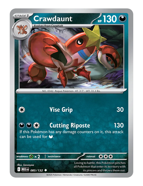 Crawdaunt #085 (Reverse Holo) - Mega Evolution