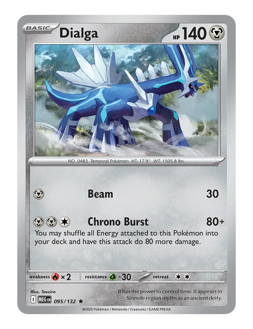 Dialga #095/132 (Reverse Holo) - Mega Evolution