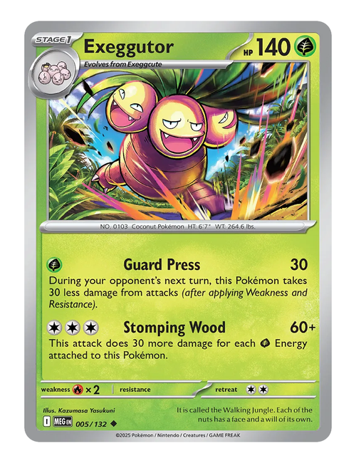 Exeggutor #005 (Reverse Holo) - Mega Evolution