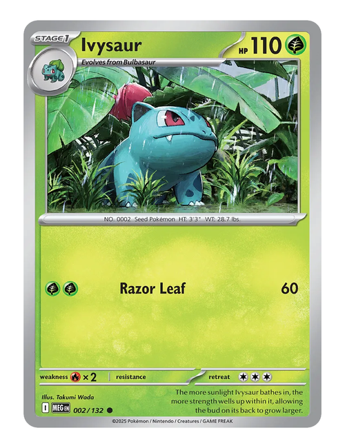 Ivysaur #002 (Reverse Holo) - Mega Evolution