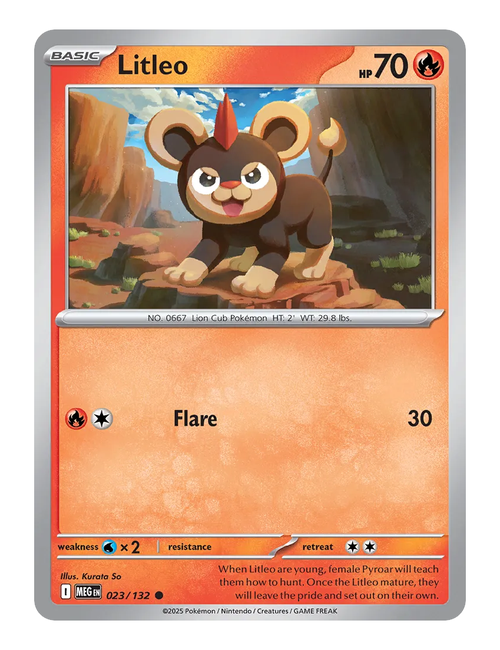 Litleo #023 (Reverse Holo) - Mega Evolution
