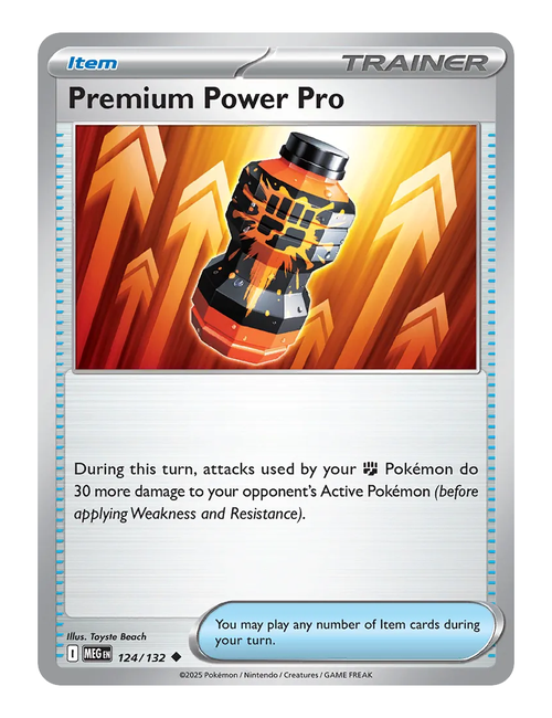 Premium Power Pro #124 (Reverse Holo) - Mega Evolution