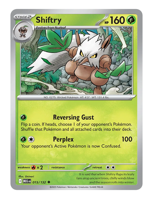 Shiftry #015/132 (Reverse Holo) - Mega Evolution