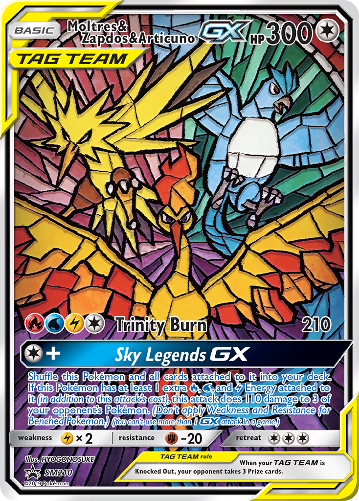 Müzayede: Moltres & Zapdos & Articuno GX · SM210