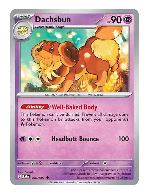 Dachsbun #039 - Paldean Fates