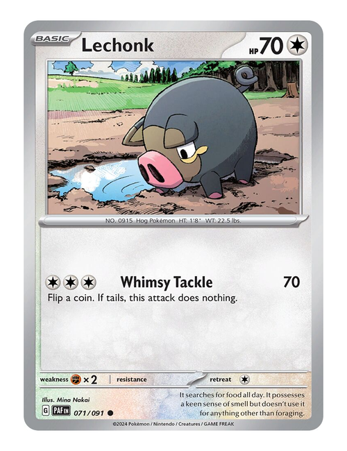 Lechonk #071 - Paldean Fates