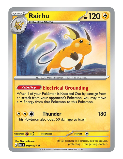 Raichu #019 - Paldean Fates
