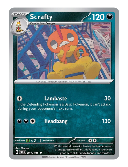 Scrafty #061 - Paldean Fates