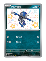 Pawniard #185/091 - Paldean Fates Shiny Rare