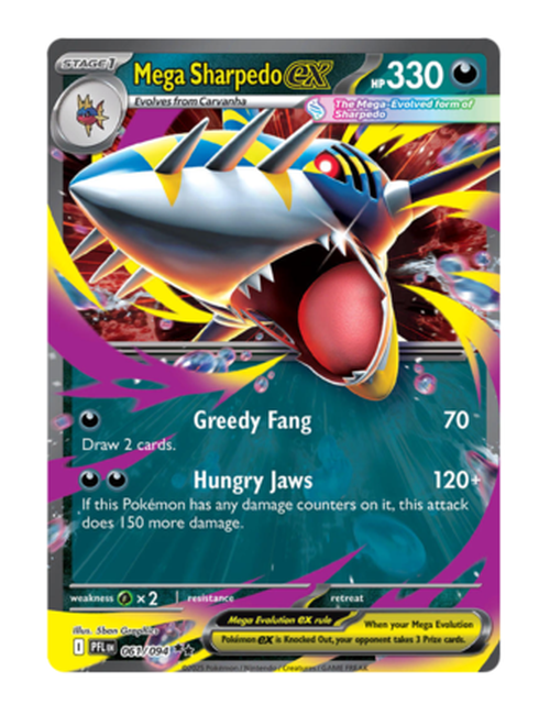 Mega Sharpedo ex #061/094 - Phantasmal Flames