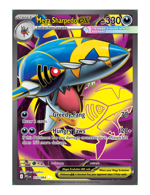 Mega Sharpedo ex #113/094 - Phantasmal Flames