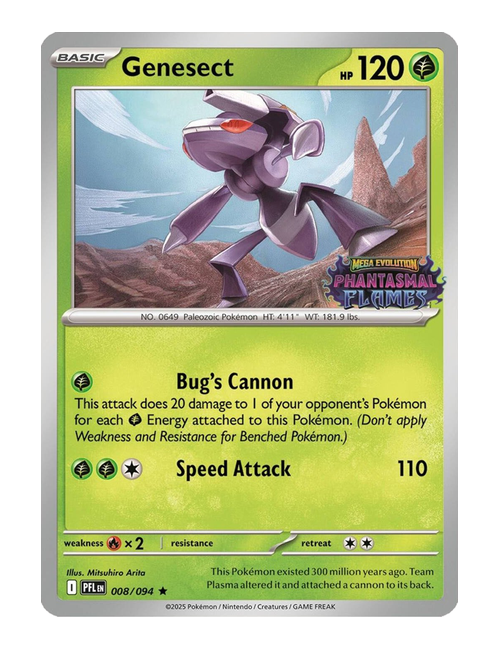 Genesect #008 (Reverse Holo) - Phantasmal Flames