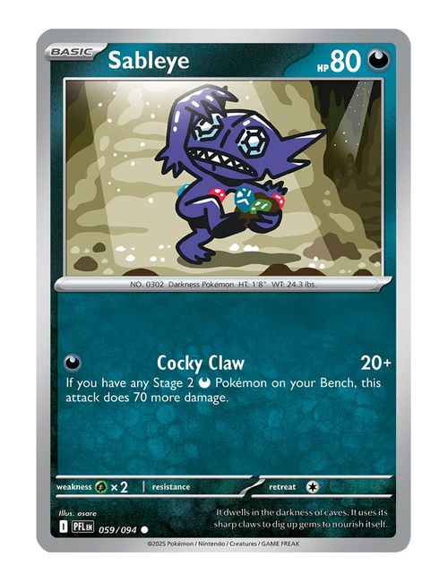 Sableye #059 (Reverse Holo) - Phantasmal Flames