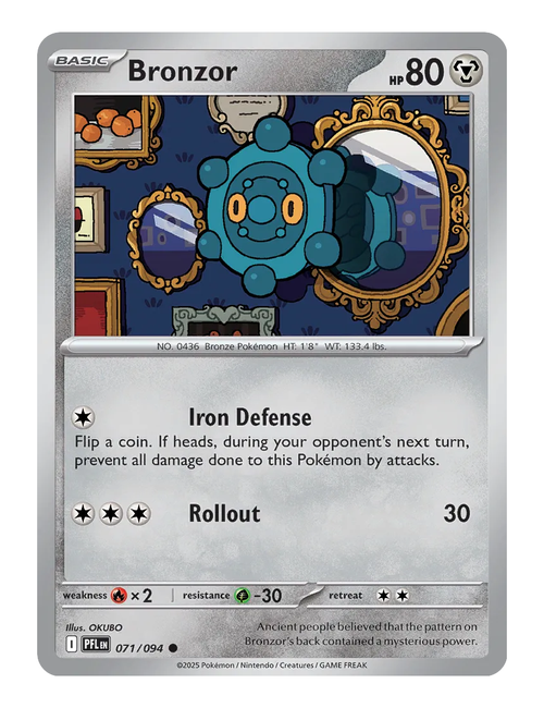 Bronzor #071 (Reverse Holo) - Phantasmal Flames