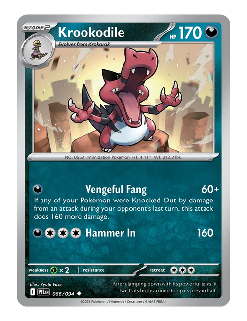 Krookodile #066 (Reverse Holo) - Phantasmal Flames