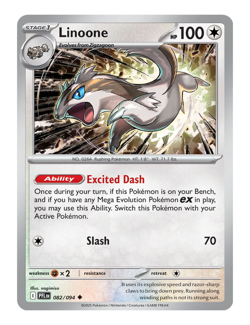 Linoone #082 (Reverse Holo) - Phantasmal Flames