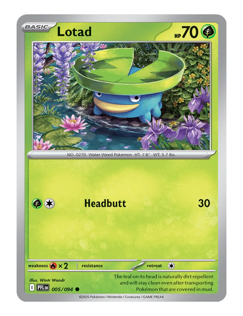 Lotad #005 (Reverse Holo) - Phantasmal Flames