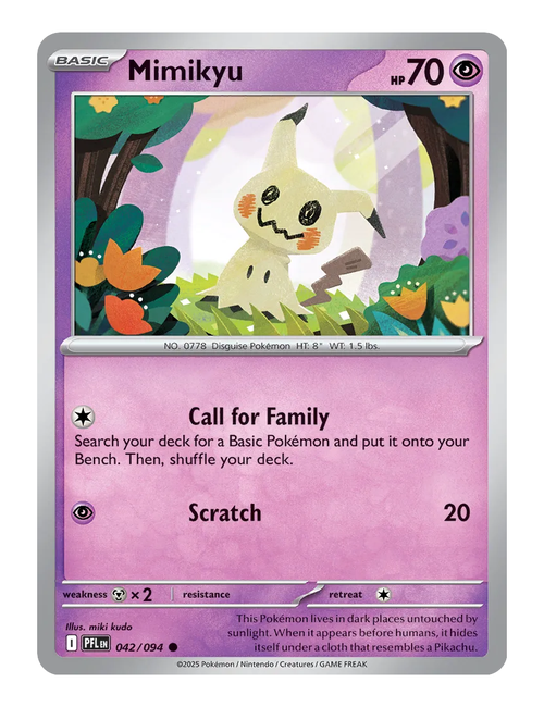 Mimikyu #042 (Reverse Holo) - Phantasmal Flames