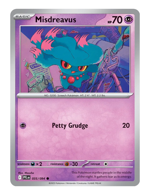 Misdreavus #035 (Reverse Holo) - Phantasmal Flames