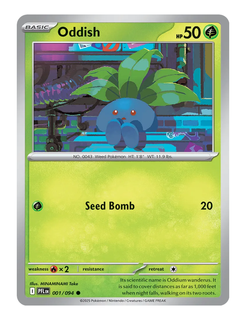 Oddish #001 (Reverse Holo) - Phantasmal Flames