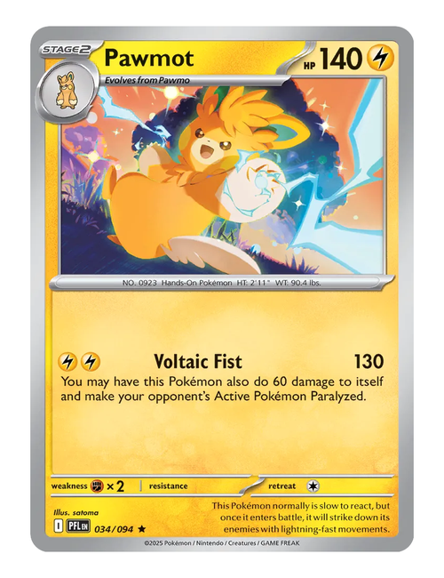 Pawmot #034 (Reverse Holo) - Phantasmal Flames