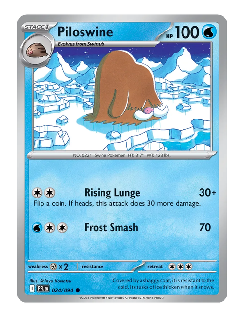 Piloswine #024 (Reverse Holo) - Phantasmal Flames