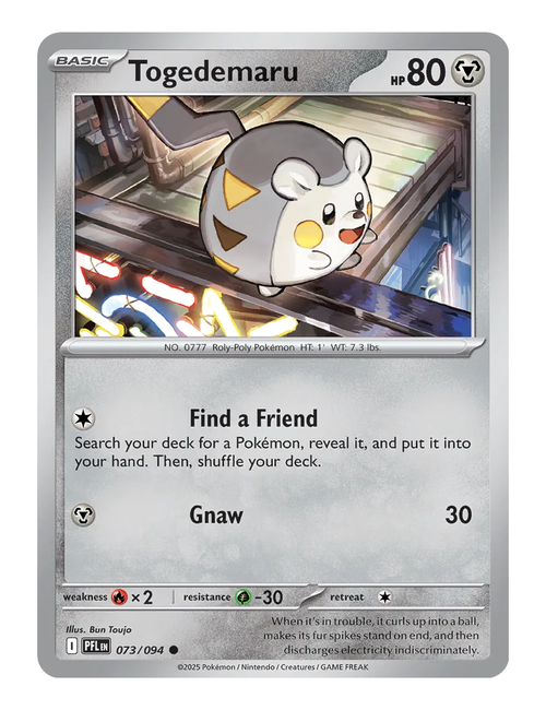 Togedemaru #073 (Reverse Holo) - Phantasmal Flames