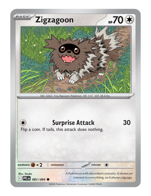 Zigzagoon #081 (Reverse Holo) - Phantasmal Flames