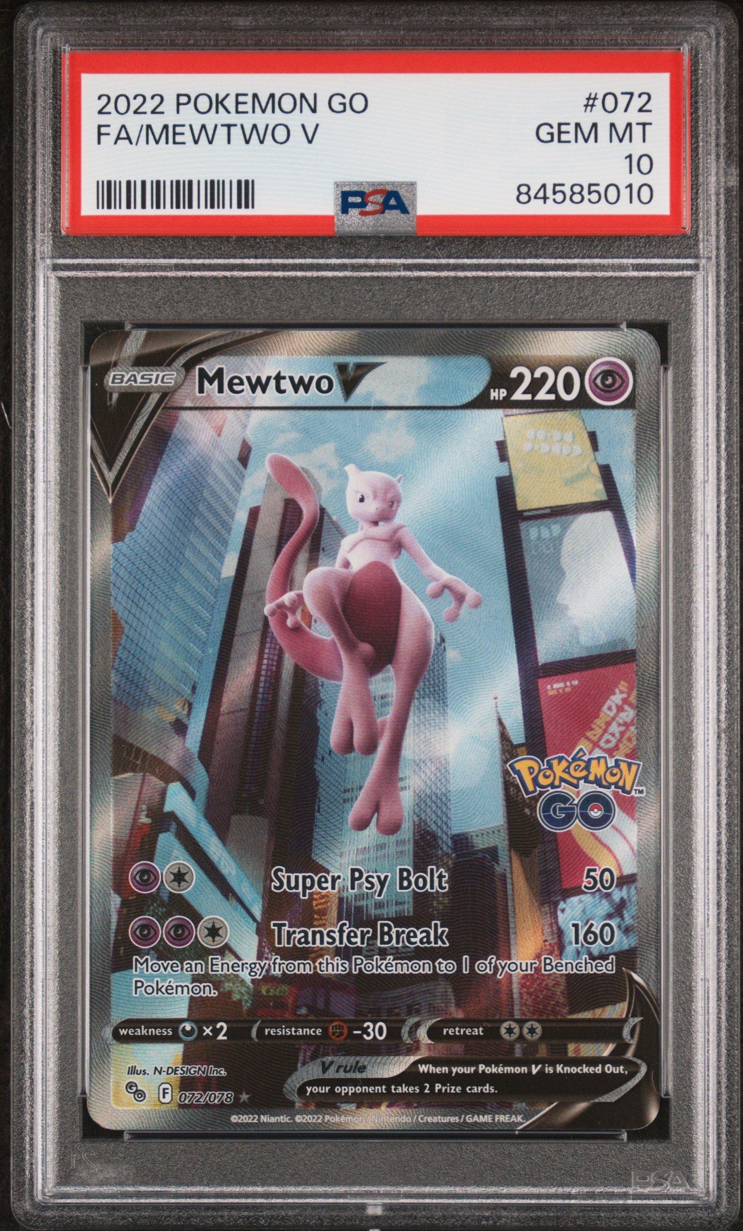 Mewtwo V - PSA 10 - Pokemon Go