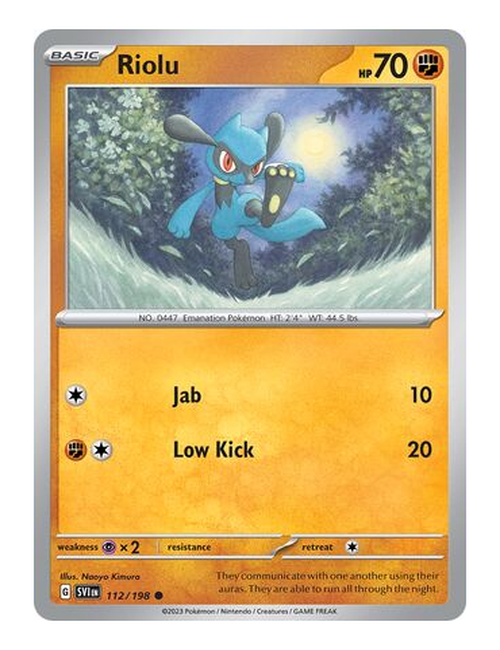 Riolu #112 - Scarlet & Violet Base Set