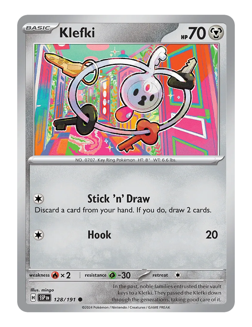 Klefki #128 (Reverse Holo) - Surging Sparks