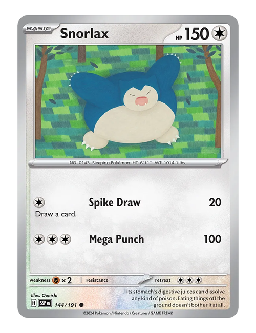 Snorlax #144 - Surging Sparks