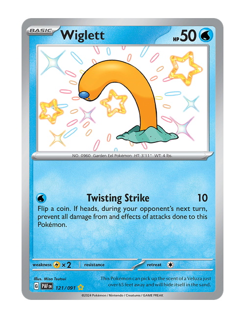 Wiglett #121/091 - Paldean Fates Shiny Rare